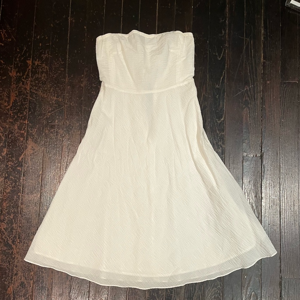 J. Crew Strapless Cream Dress